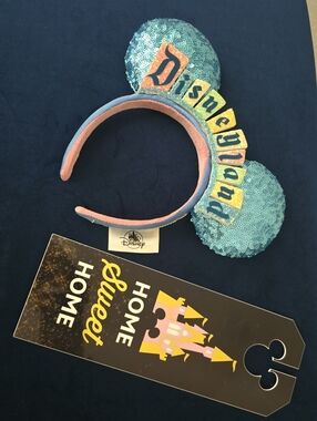 Disneyland Sequin Mouse Ear Headband - W Disney Castle Door Hang